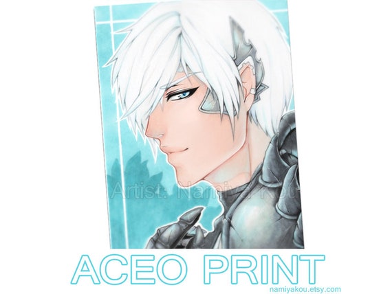 Aceo Atc Print Warrior Fantasy Anime Artwork Etsy