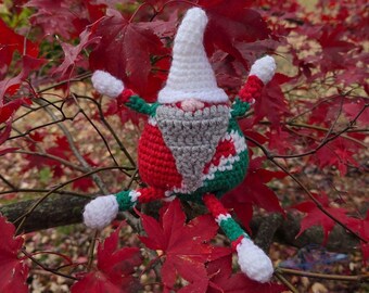 Gnomo navideño de crochet