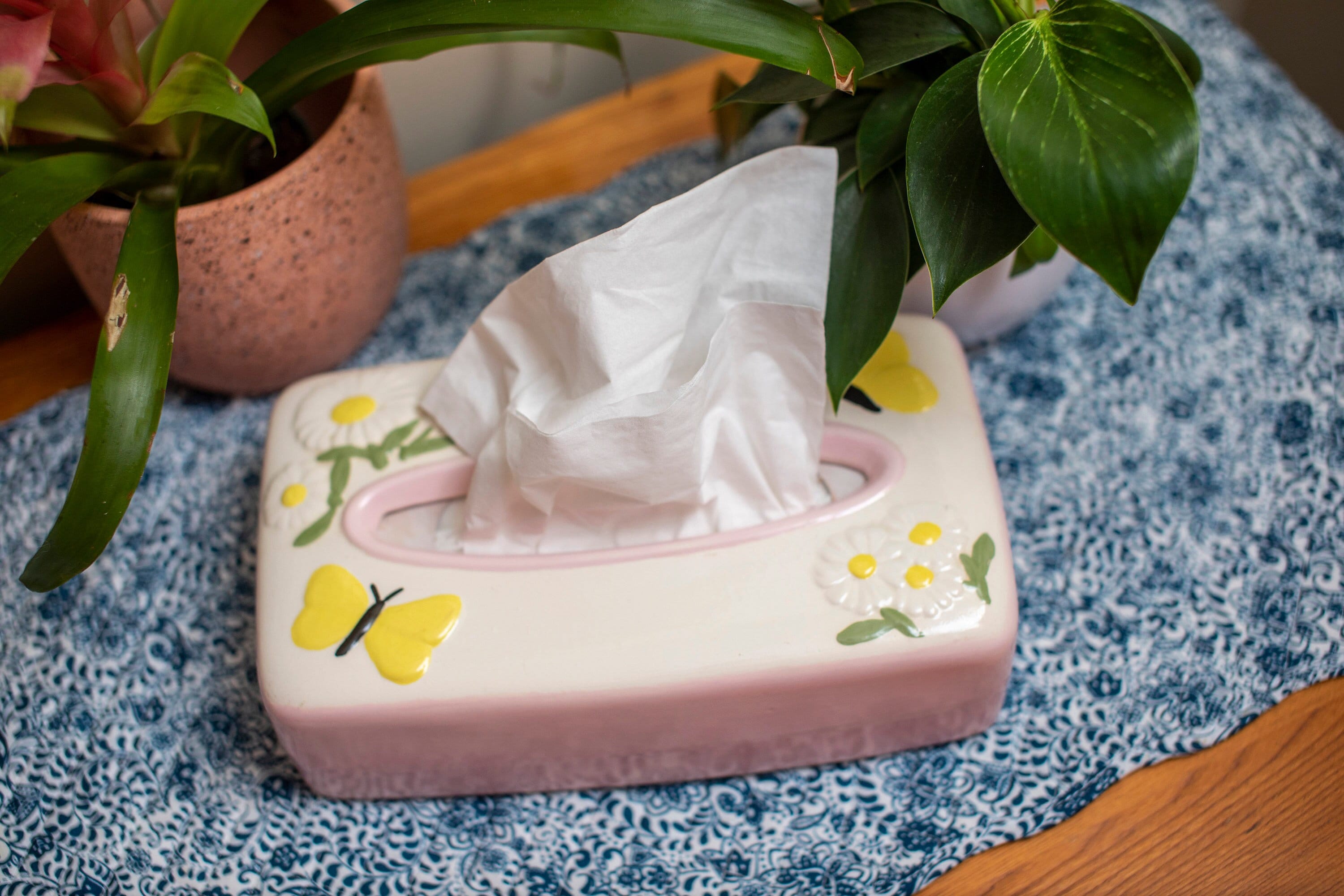 Boîte De Mouchoirs Vintage KLEENEX Années 50/60 - Bleue - Neuve Sous Cellophane