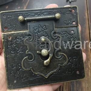 85mmx80mm lock latch small box hardware jewelry box latch gift boxes latches chest hardware wooden boxes making image 2