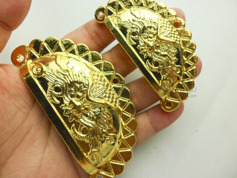 Two Size High Quality Golden Metal Chinese Dragon Drawer Pulls Etsy