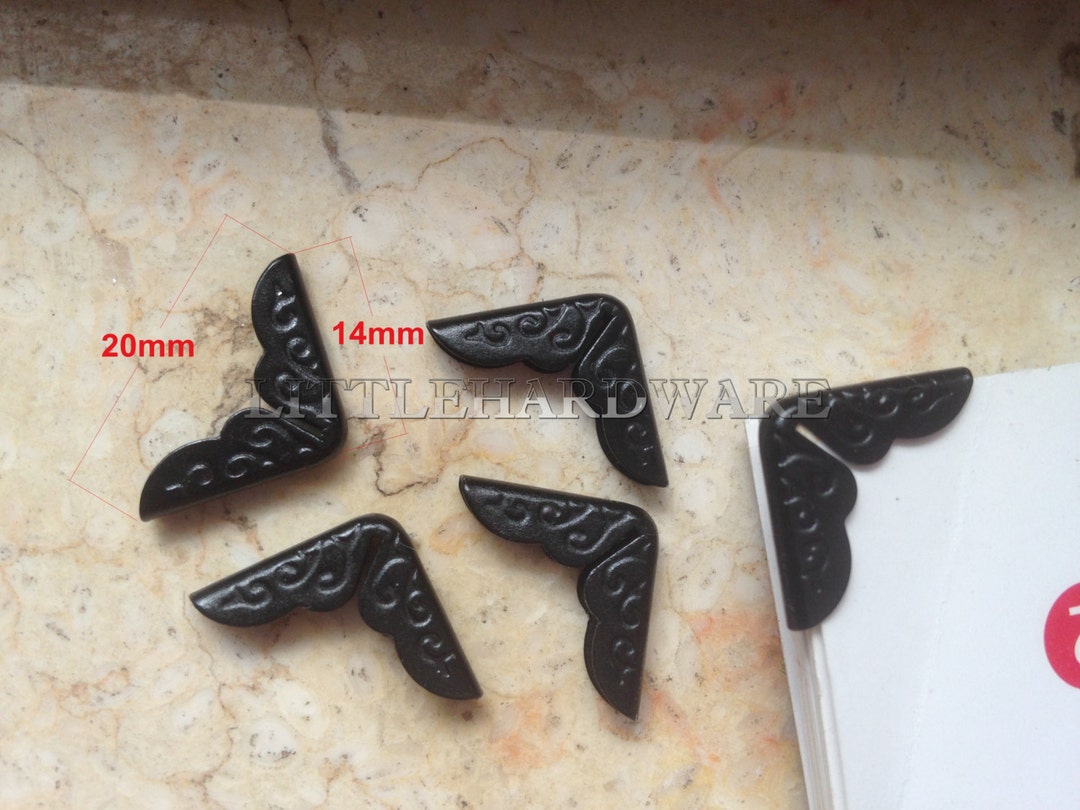 20 Pcs Black Color/silver Color Metal Book Corners for Bookbinding ...