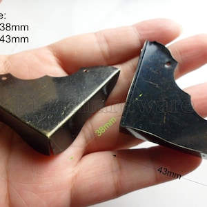 8PCS Two Size bronze color Decorative Corner Bracket for Chest Case Box #CB0093