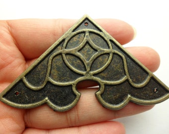 4 piezas de 54 mm de color bronce para joyero, decoración de esquinas, protección de esquinas, soporte de esquina decorativo de metal para caja de cofre #CB0119