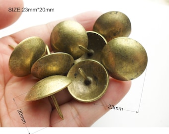 20 Pcs 23mmX20mm round head Upholstery Decorative Nails/tacks #UN33