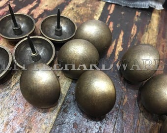 2 Pcs 1" brass made bronze color head, alloy made shank, Upholstery Decorative Nails/tacks