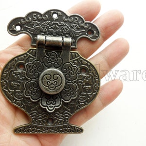 Big size bronze color box latch small box hardware jewelry box latch gift boxes latches chest hardware - LC0113