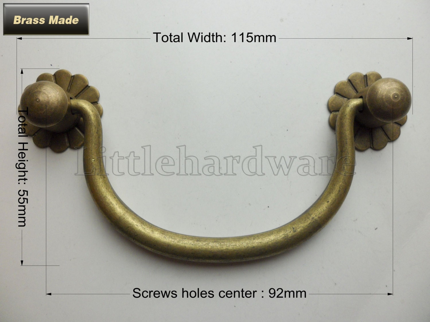 115mm X 55mm Brass Made Vintage Drop Pulls /drawer Handles / Etsy UK
