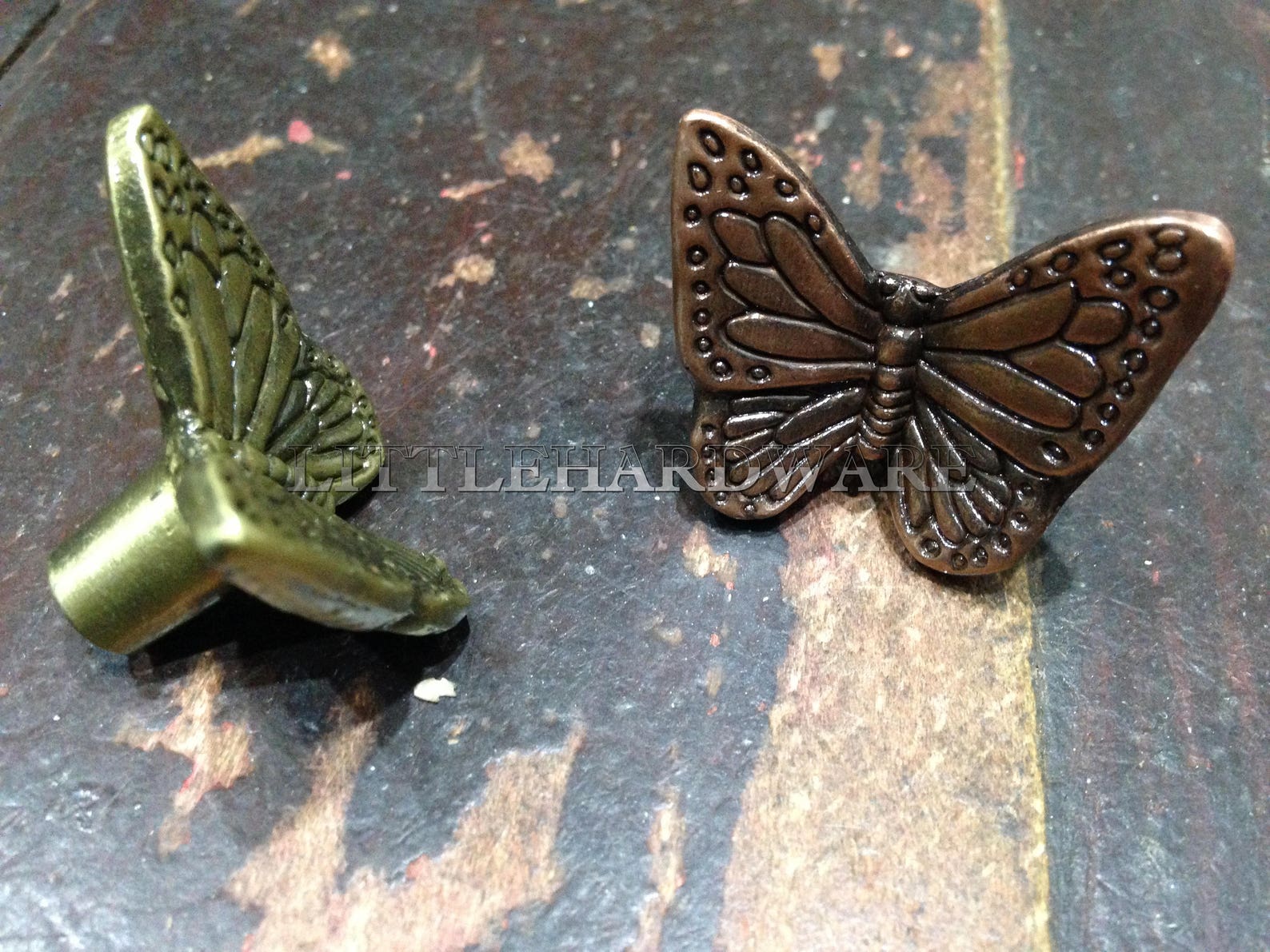 Antique Bronze butterfly Rustic Dresser Drawer Etsy