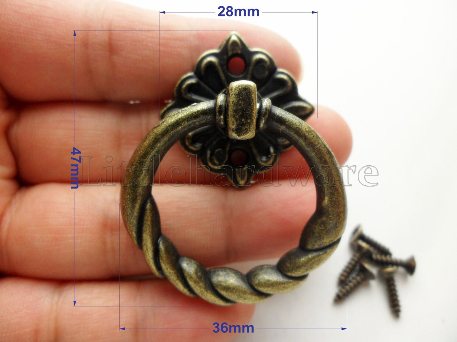 High Quality 36MM x 47mm vintage drawer pulls Ring Pulls / Etsy