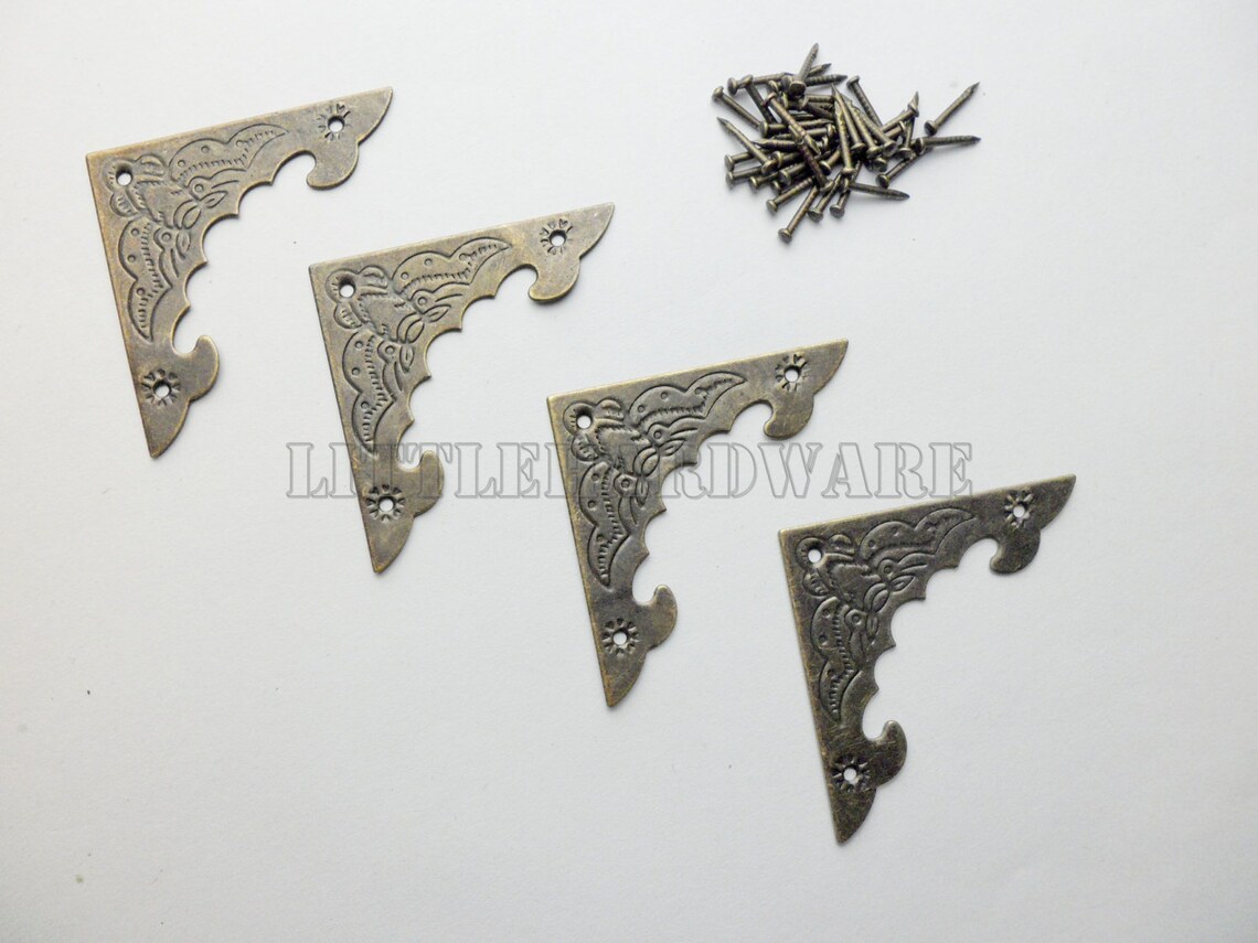 12PCS 40mmx40mm Vintage Iron Decorative Corner Bracket for Etsy