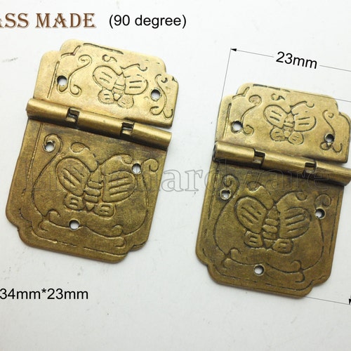 2 Pcs 36mm X 23mm Metal Hinges Jewelry Box Hinges Decorative Etsy