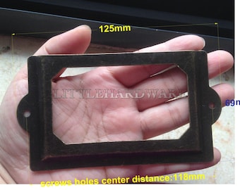 Portacarte/portaetichette/cornici per etichette/portanomi/portacarte segnaposto/portacarte di credito/portacarte segnaposto di grandi dimensioni, colore bronzo/nero, 5 pollici.