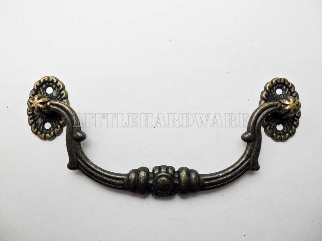 121mm X 50mm Antique Brass Drop Handles / Dresser Drawer Pulls Handles