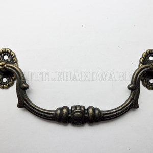121mm X 50mm antique brass drop handles /  dresser drawer pulls handles / Cabinet Knob Pull Handles / Vintage Furniture Knobs Handle #DP0019