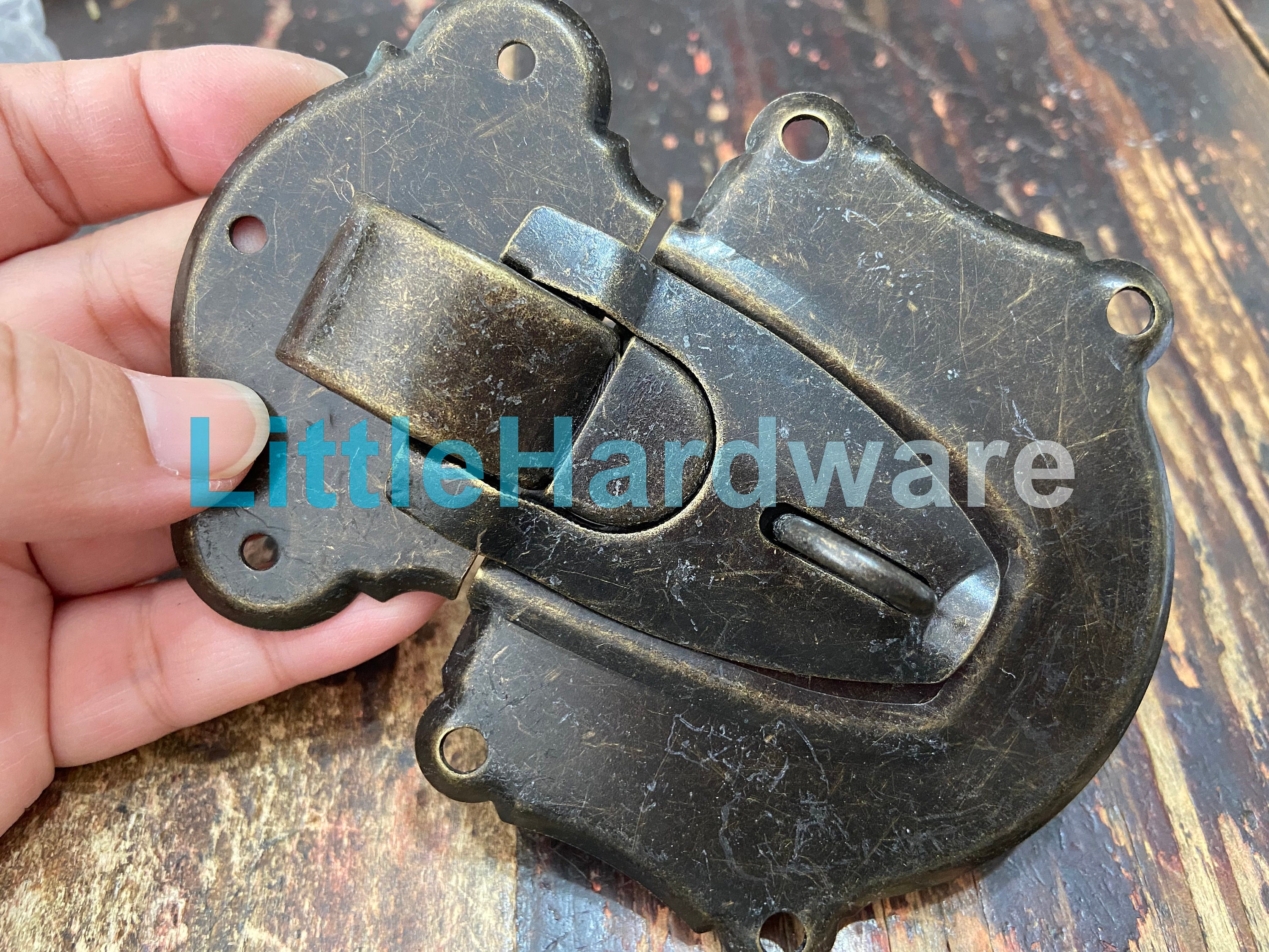 Vintage Lock Silver Hasp Toggle Latch Buckle Clasp Zinc Alloy