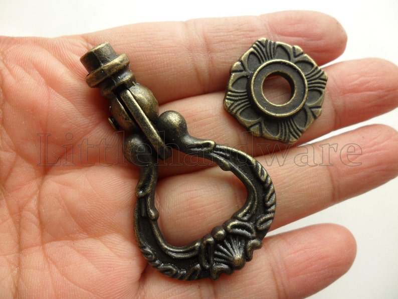 High Quality antique brass drawer pulls / Ring Pulls / Etsy