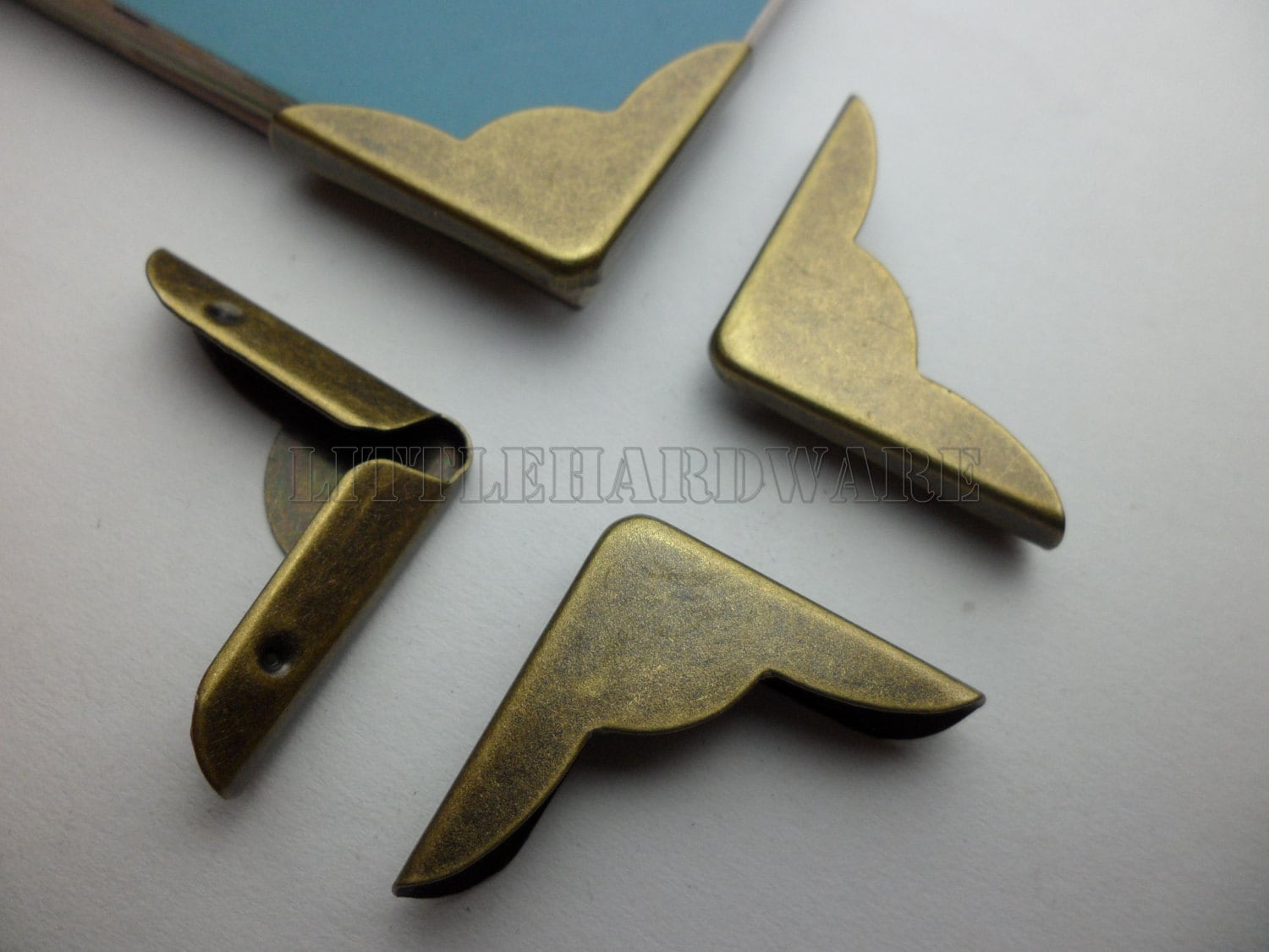12 Pcs Bronze Color Metal Book Corners for Bookbinding, Scrapbooking ...