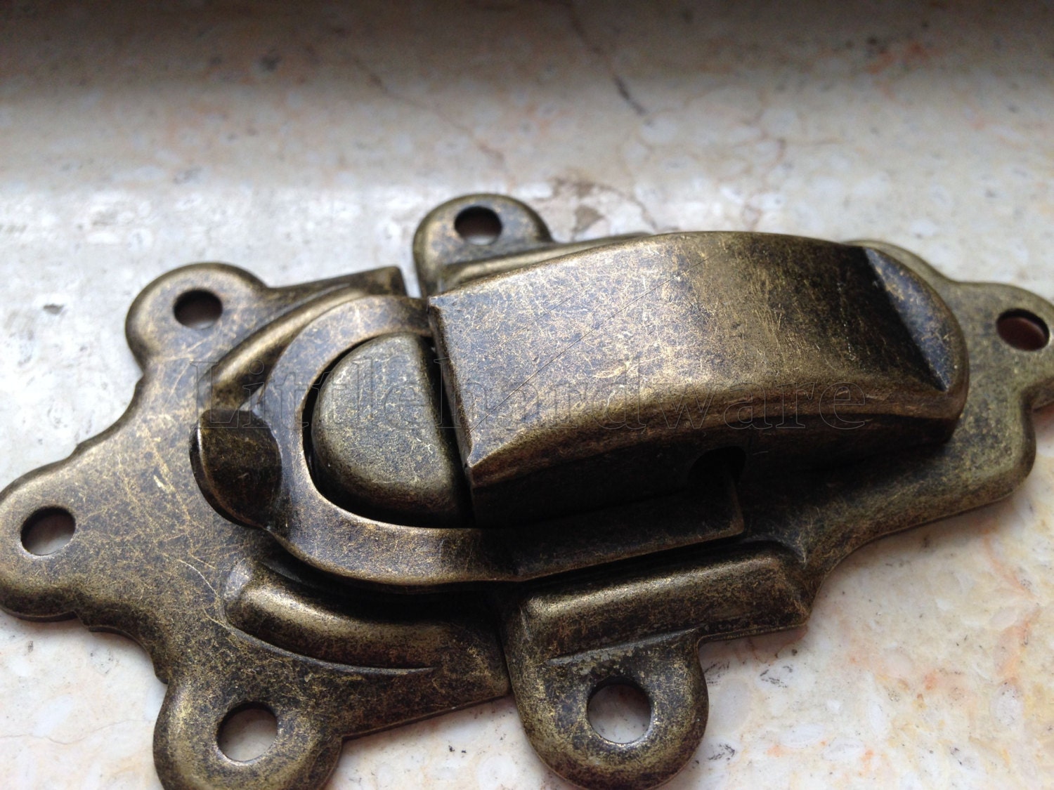 Vintage Lock Silver Hasp Toggle Latch Buckle Clasp Zinc Alloy