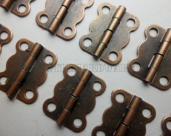 20個の金属製小型ヒンジ、議会用ヒンジ、宝石箱用ヒンジ、装飾用ヒンジ、16mmX13mm VH0035