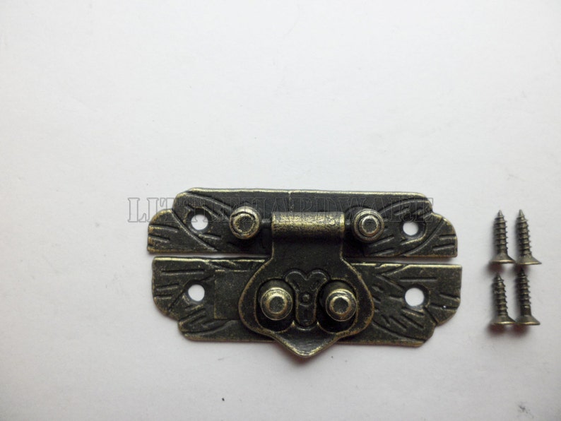 25mmx48mm Antique Brass Lock Latch Small Box Hardware Jewelry Etsy