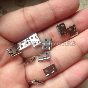 20 pcs 8mmX10mm silver color mini hinges / parliament hinges / Piano Hinges / jewelry box hinges / decorative hinges VH0133