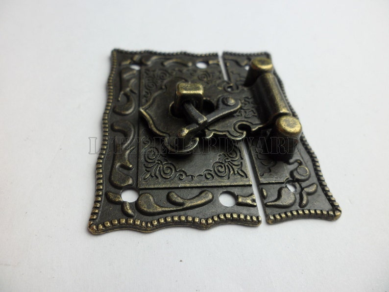51mmx43mm Antique Brass Jewelry Box Latch/hasp Catch/ Small Etsy