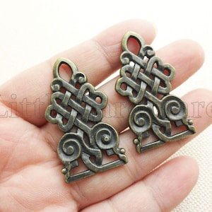 4Pcs 40mm X 21mm bronze color Jewelry Box Corner Decoration Corner / Decorative Corner Bracket #CB0134