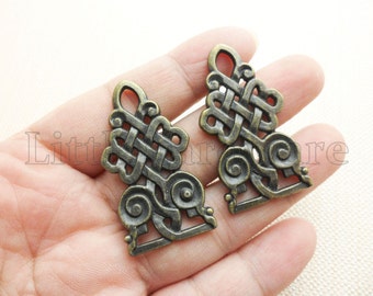 4 piezas de 40 mm x 21 mm, color bronce, para decoración de esquinas de joyero, soporte decorativo para esquinas #CB0134