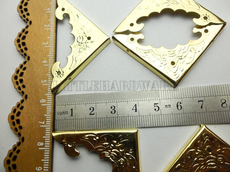 4PCS 39mmx39mmx5mm Golden Jewelry Box Corner Decoration Corner Etsy