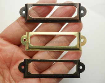 100pcs 60MM x 17mm antique brass color card holder/label holders/Label Frames DP0105