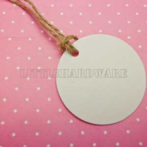 Set of 100 Round Blank Printable Tags for Wedding Favors Labels ...