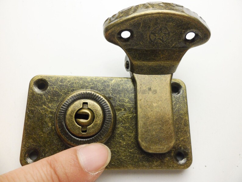 73mmx41mm Antique Brass Lock Latch Small Box Hardware Jewelry Etsy UK