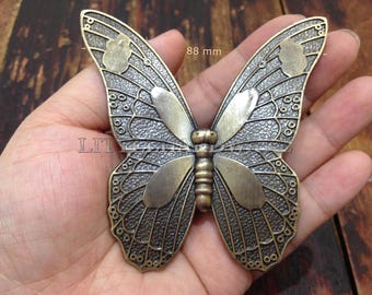 1 pc 88mm width butterfly style decorative knob/dresser drawer knob/furniture knob