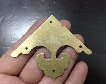 4Pcs brass made bronze color Jewelry Box Corner,Brass Corners, Decoration Corner Protection, Decorative Corner Bracket - 3 size -CB0188