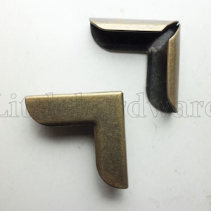 20 Vintage Antique Brass Color Metal Book Corners for Bookbinding ...