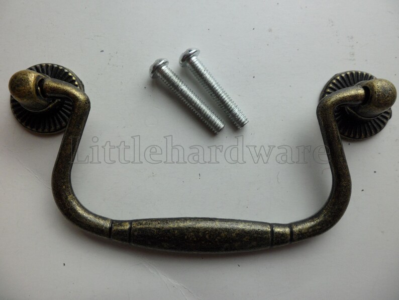 Antique Bronze Rustic Drawer Pulls/classic Drop Pulls/dresser Etsy