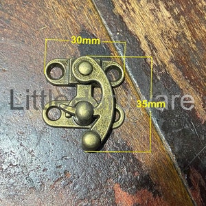 10 pcs 30mmx35mm swing hasp,Ox horn buckle ,Box latch hook lock, gift box buckle