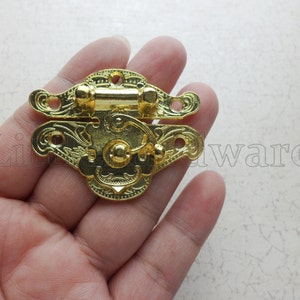 4 Pcs 46mmx38mm golden color box latches, hasp, gift box buckle #LC0104