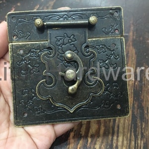 85mmx80mm lock latch small box hardware jewelry box latch gift boxes latches chest hardware wooden boxes making image 1