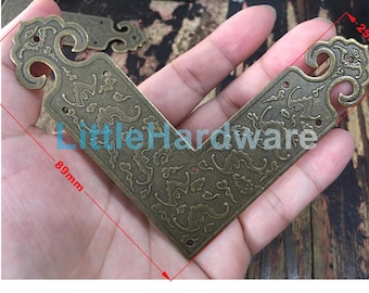 1 pc 89mmX25mm bronze color brass decorative corner bracket