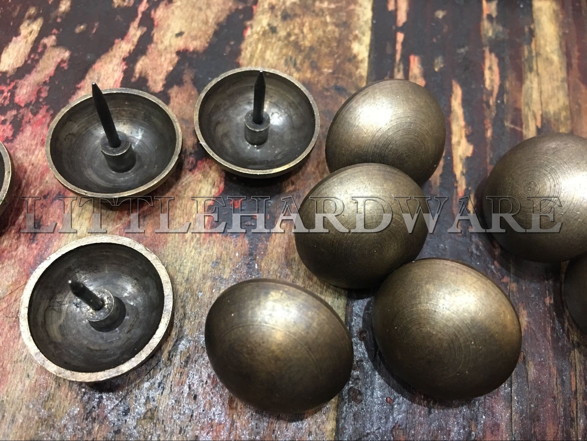 50 X ANTIQUE NAIL//STUDS UPHOLSTERY SUPPLIES
