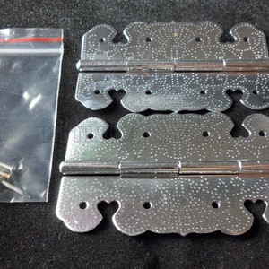 10 Pieces Chinese classical metal made 65mmX38mm Silver Dream hinges / cabinet hardware VH0033