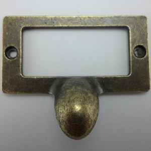 Hoge kwaliteit antieke koperen kleur kast hardware vintage kaart houder lade Pull/houders/Label Labelframes #DP00412