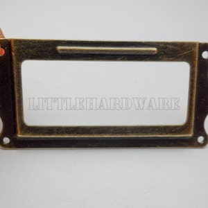 10pcs 62MM x 31mm antique brass color card holder/label holders/Label Frames DP0075 image 3