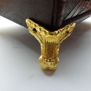 4 pcs golden color 38mm X35mm metal box feet,box corner protection,decorative corner -BF0013