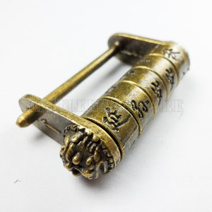 RARE Chinese Old STYLE Vintage Useful Chinese PASSWORD Padlock Lock/key ...