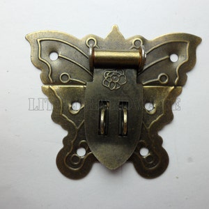 1 pcs jewelry box latch ,box hasp ,box hardware ,lock latch, box latches, box catches - 59mm x 50mm -LC0009