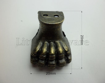 4 szt Vintage 20mm X20mm "Power" drewniane pudełko metalowe pudełko na Box dekoracyjne #BF0041