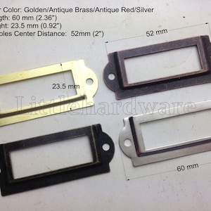 Set van 20 60 x 23.5mm 4 kleuren rustieke kaart houder/label houders/Label Frames/tabel kaarthouder naam van de rekeninghouder/kaart kaart houder/bruiloft
